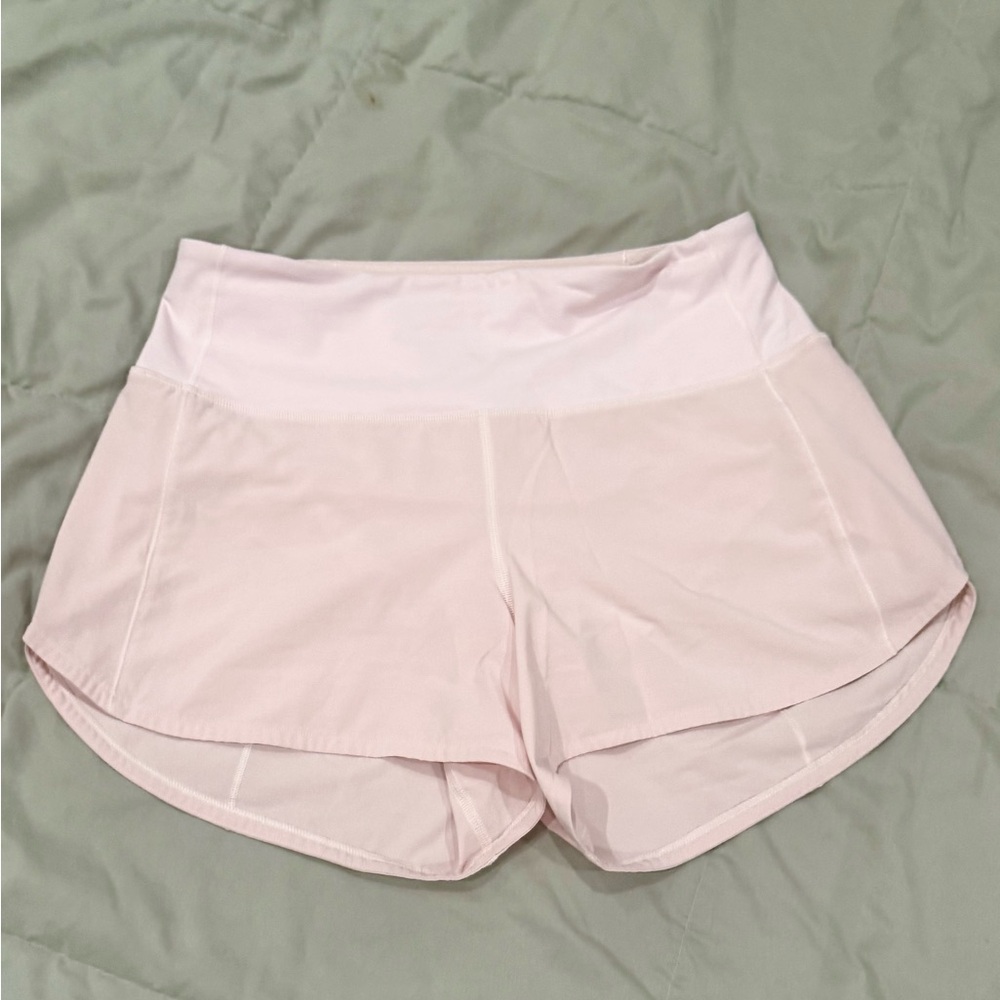 Women's Pink Athletic Shorts Lululemon Speed Ups
